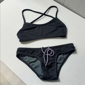 Jolyn 2 Piece Swim in Sassafras Pinstripe Sz XS